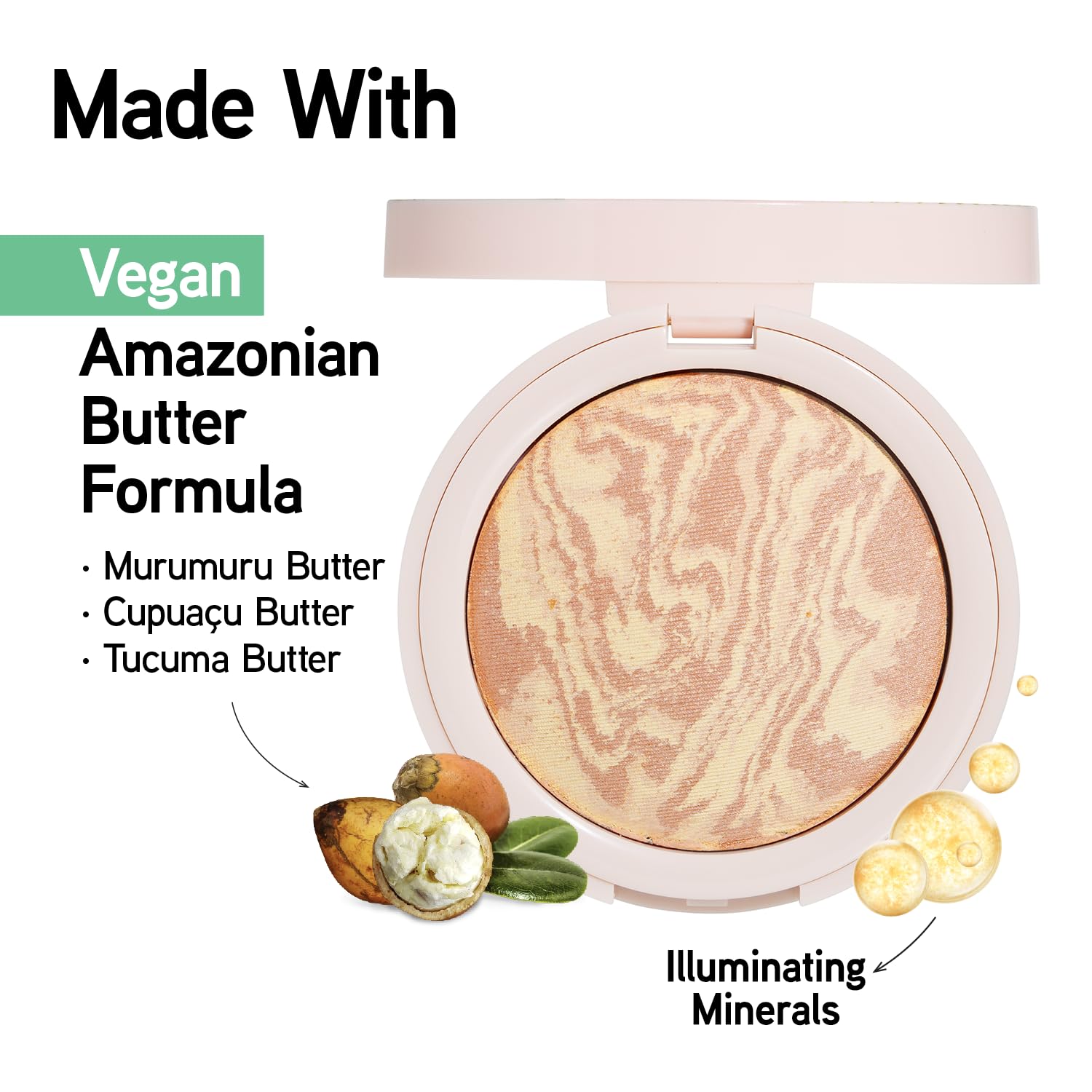 Butter Glow mantecas amazónicas nutren la piel durante el uso.