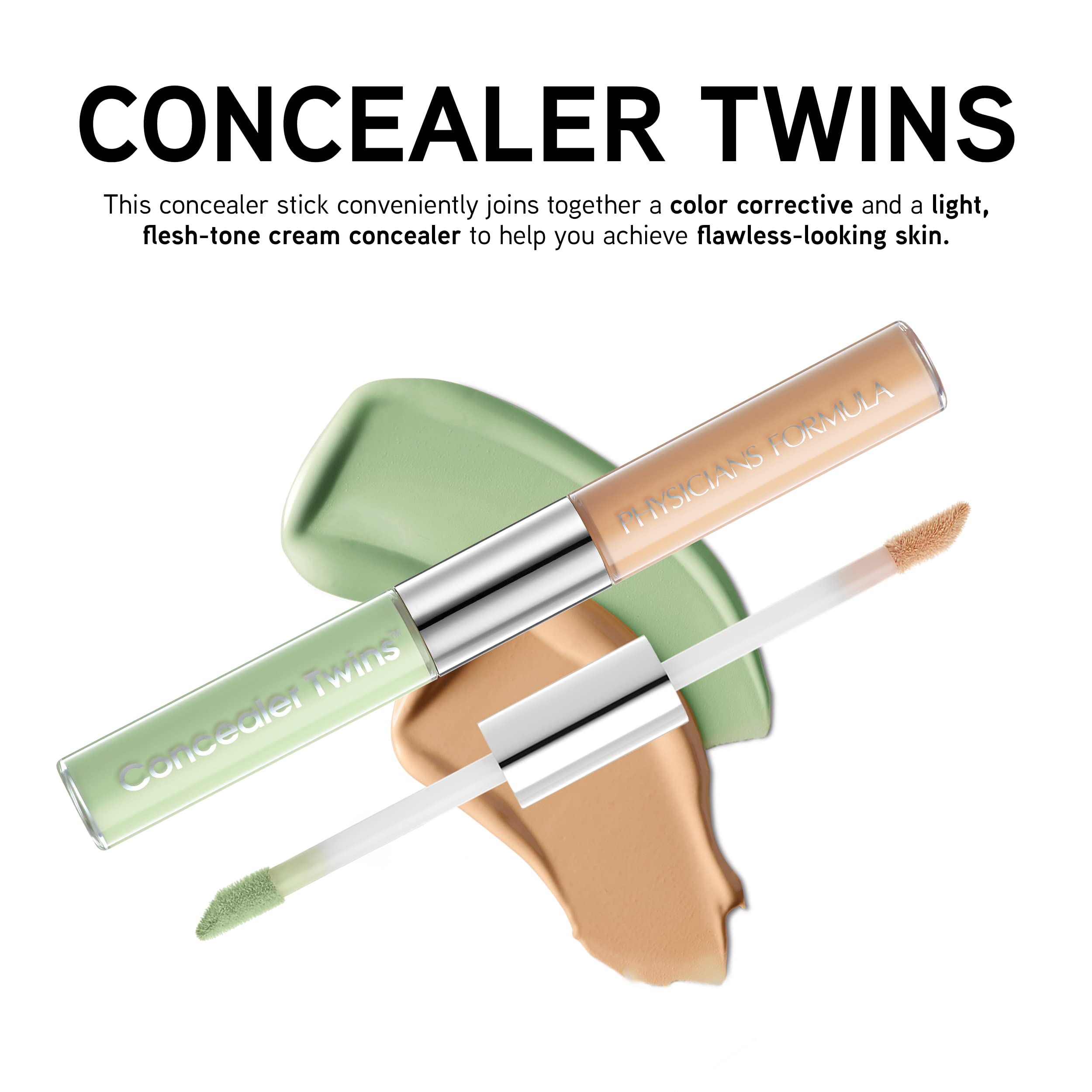 Physicians Formula Corrector Twins, cicatrices e imperfecciones, apariencia más suave.