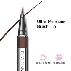 Close-up of lash base application with Eye Booster to help fullness.