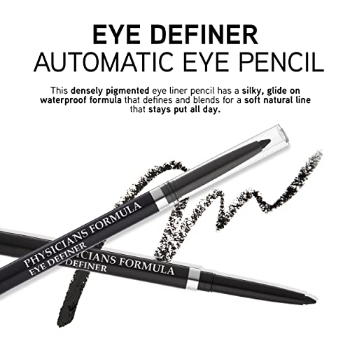 Physicians Formula Eye Definer Ultra Black pencil in hand for control.