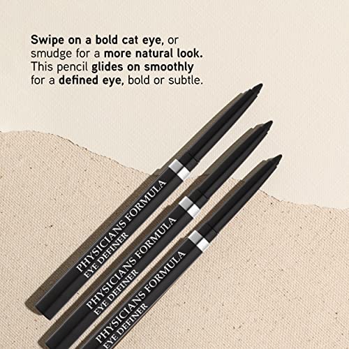 Physicians Formula Eye Definer Ultra Black swivel sharpened tip ready to apply.