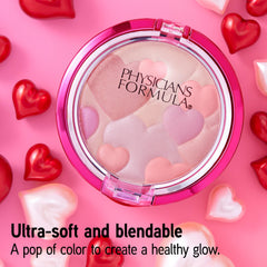 Physicians Formula Happy Booster presenta perlas reflejantes para un resplandor suave.