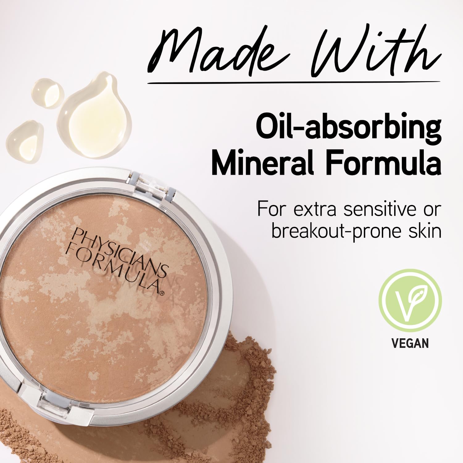 Fórmula suave para piel sensible de Physicians Formula Mineral Wear.