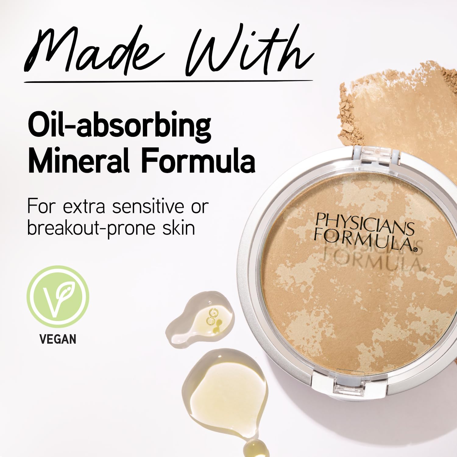 Prueba en la piel con Physicians Formula Mineral Wear mostrando textura natural