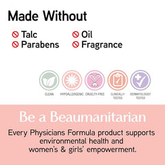 Ideal para piel sensible gracias a la fórmula hipoalergénica de Physicians Formula.