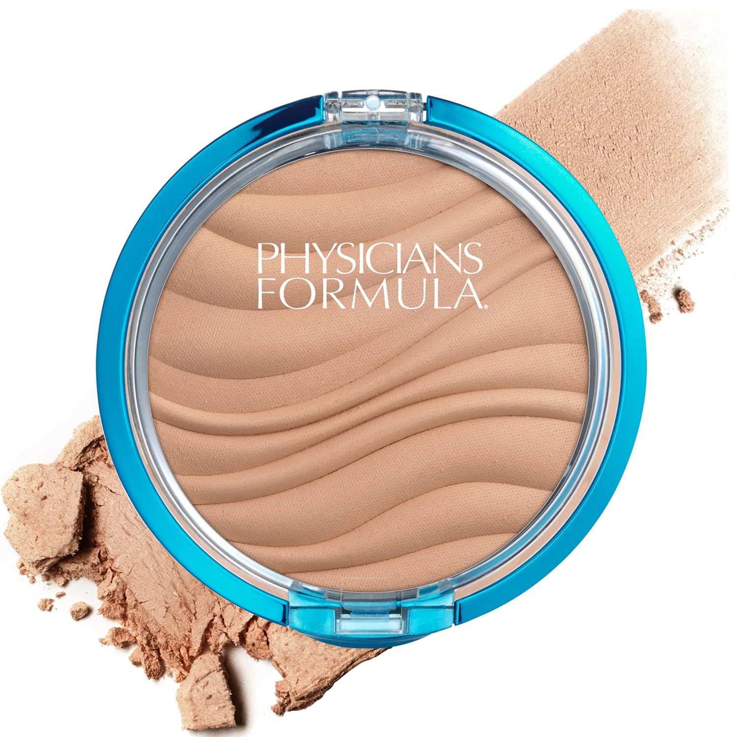 Polvo pressado sin talco de Physicians Formula Mineral Wear para cobertura total.