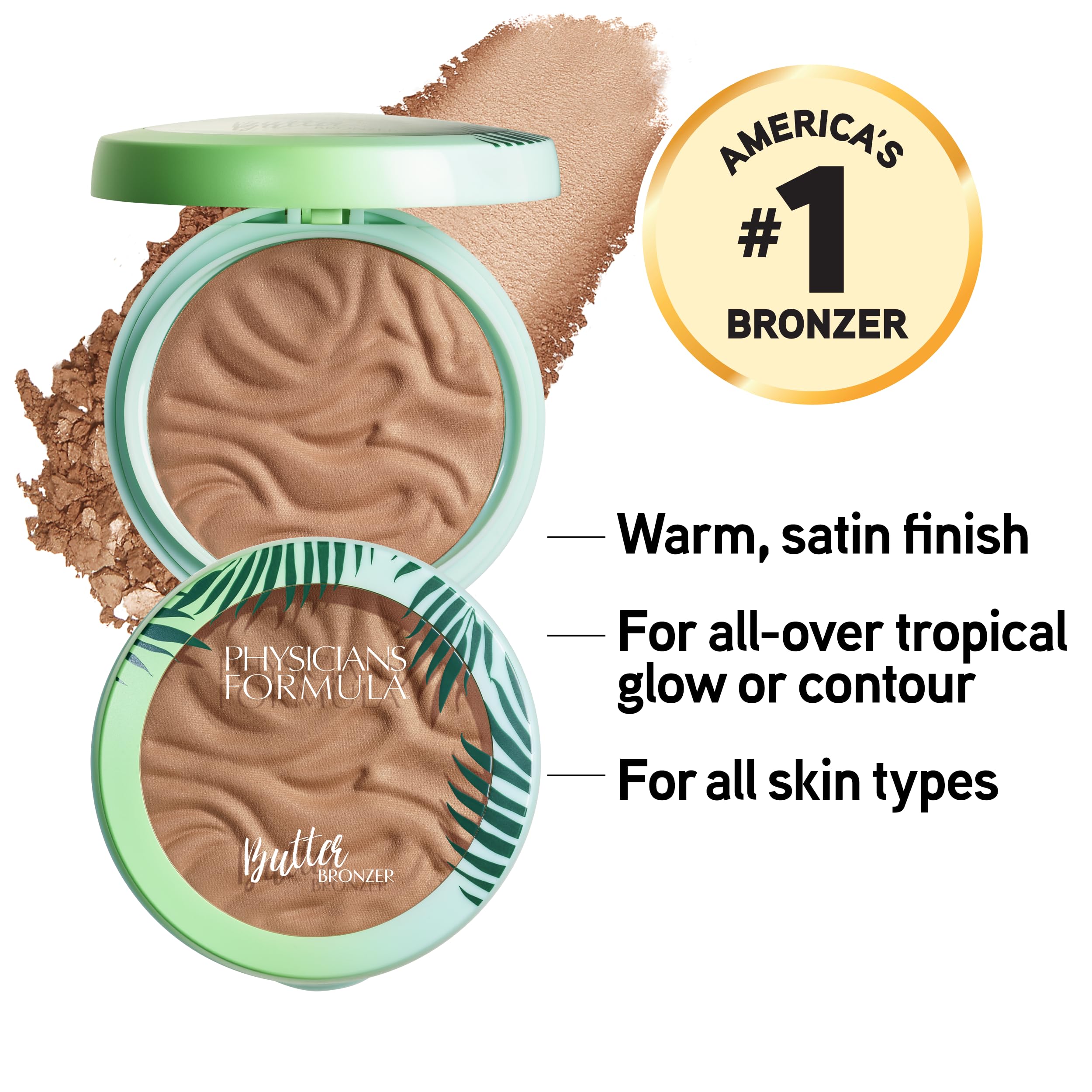 Physicians Formula Murumuru Butter Bronzer aplicación suave para un acabado uniforme durante todo el dia
