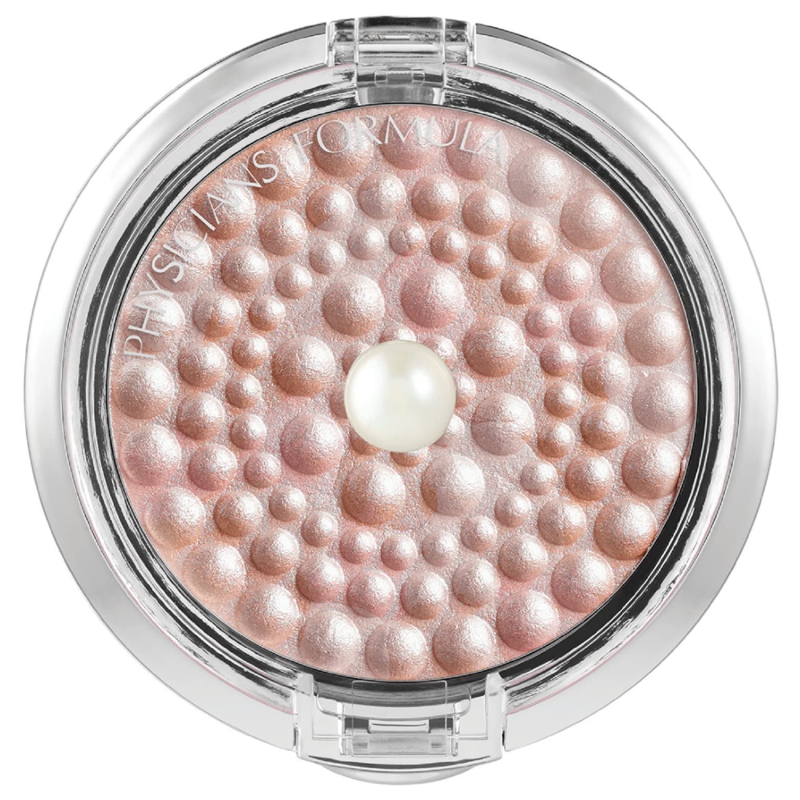 Physicians Formula Polvo Paleta Perlas Brillo muestra un acabado radiante y natural.