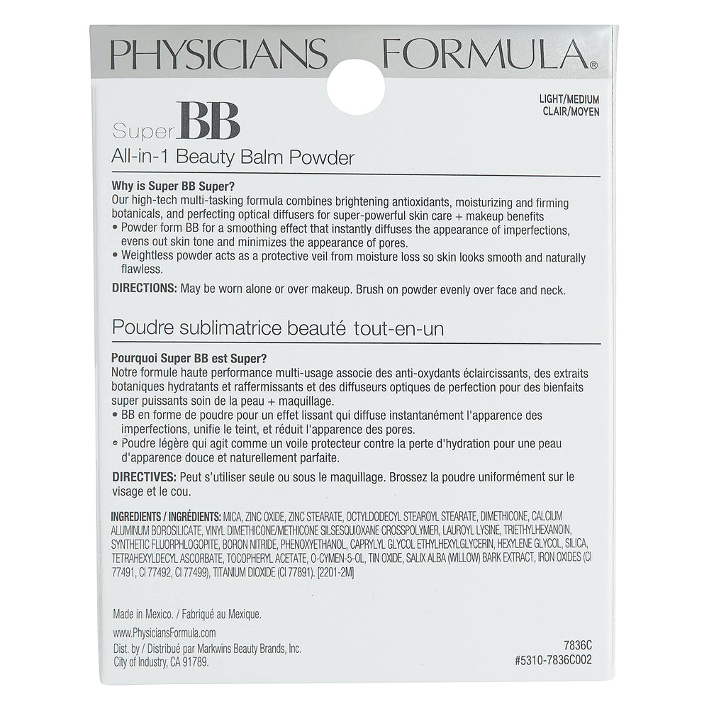 Physicians Formula Super BB Cream, base ligera que ayuda a retener humedad.