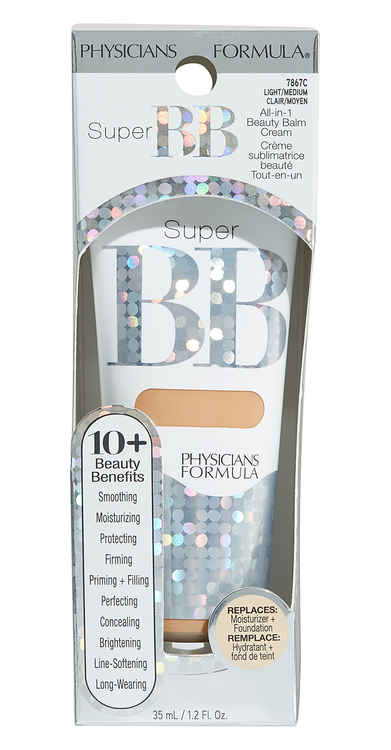 Physicians Formula Super BB Cream textura ligera y cobertura natural.
