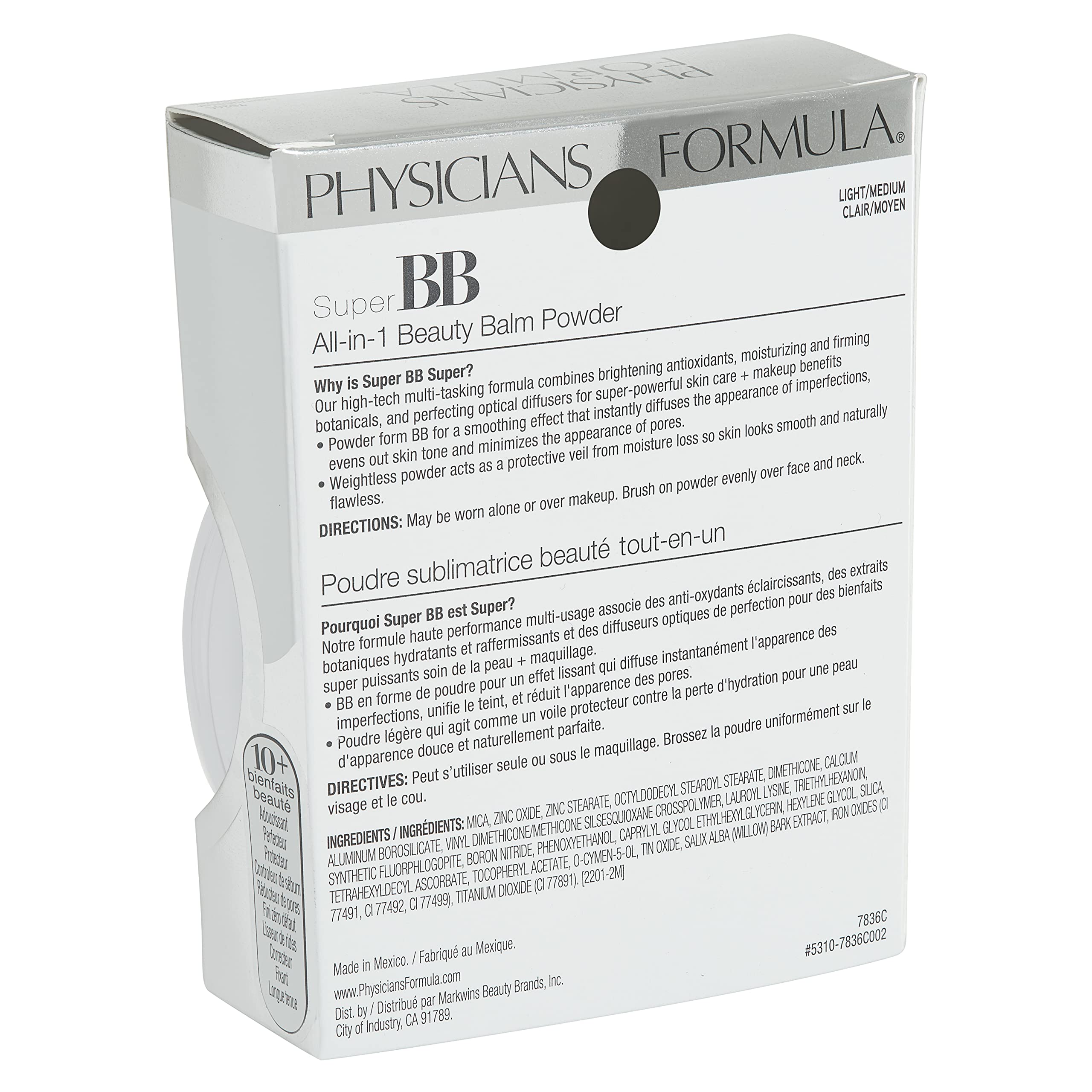 Physicians Formula Super BB Cream, tono claro-mediano para unificar el tono.