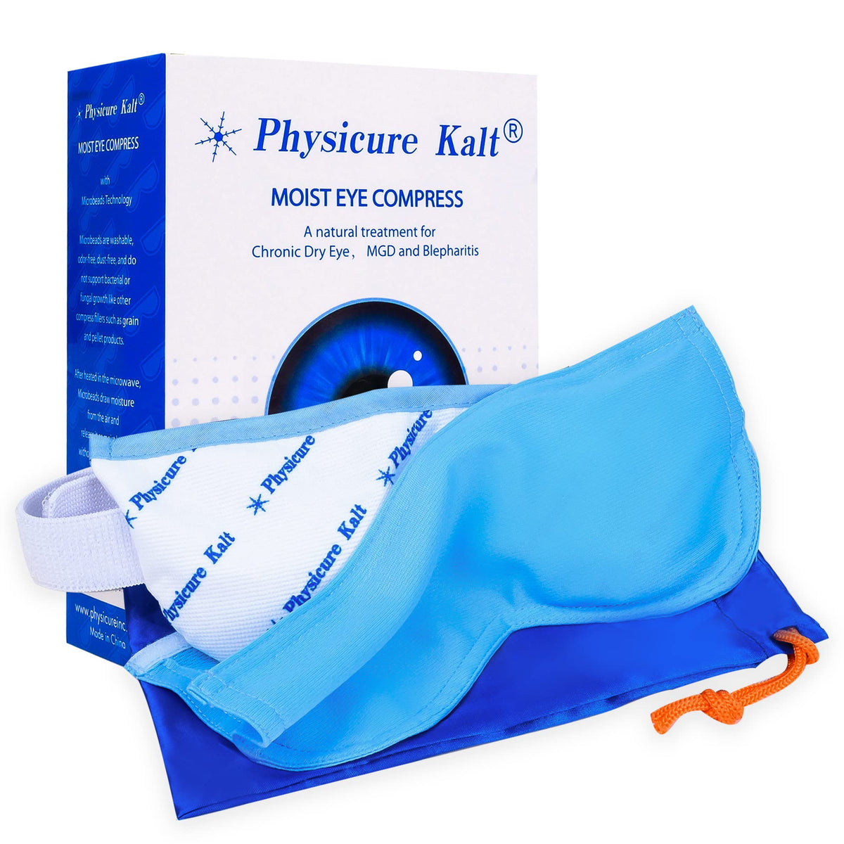 Physicure Kalt mascarilla ocular caliente con funda reutilizable para uso diario