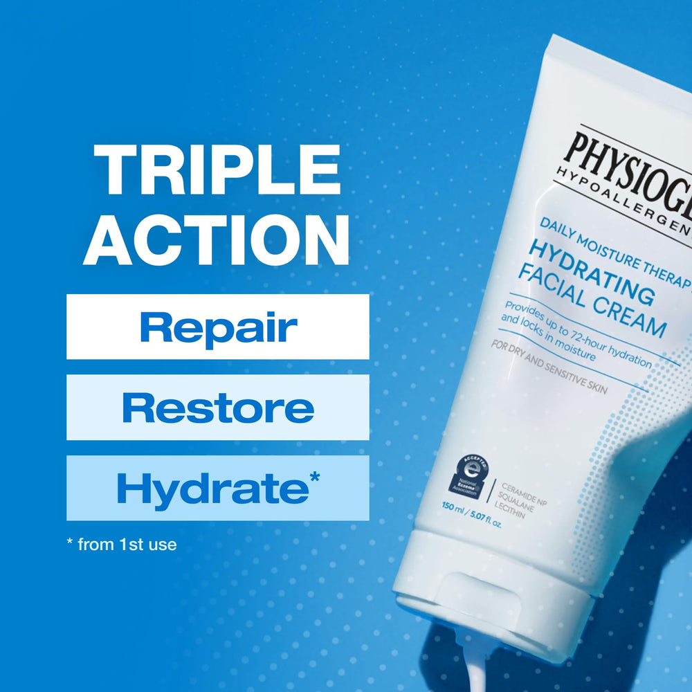 PHYSIOGEL aplicación de mañana para preparar la piel antes del maquillaje.