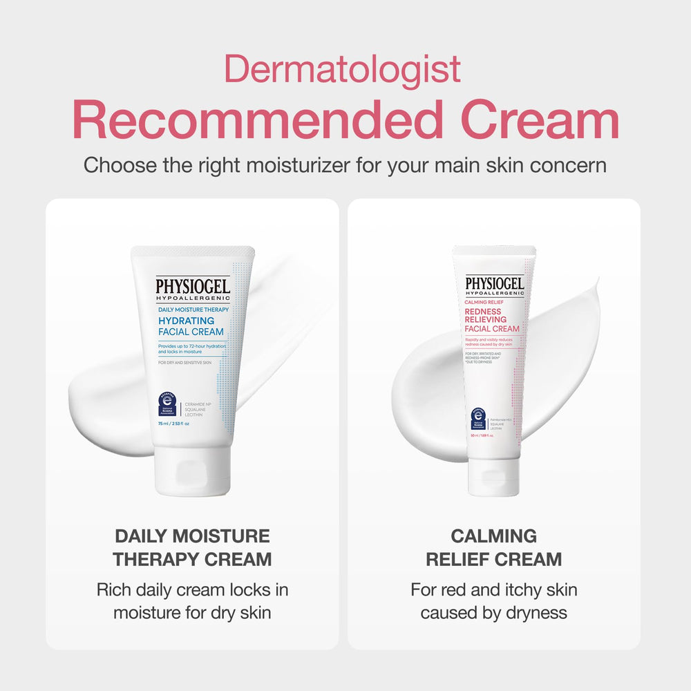 Ceramidas, escualano y lecitina en PHYSIOGEL para fortalecer la barrera.