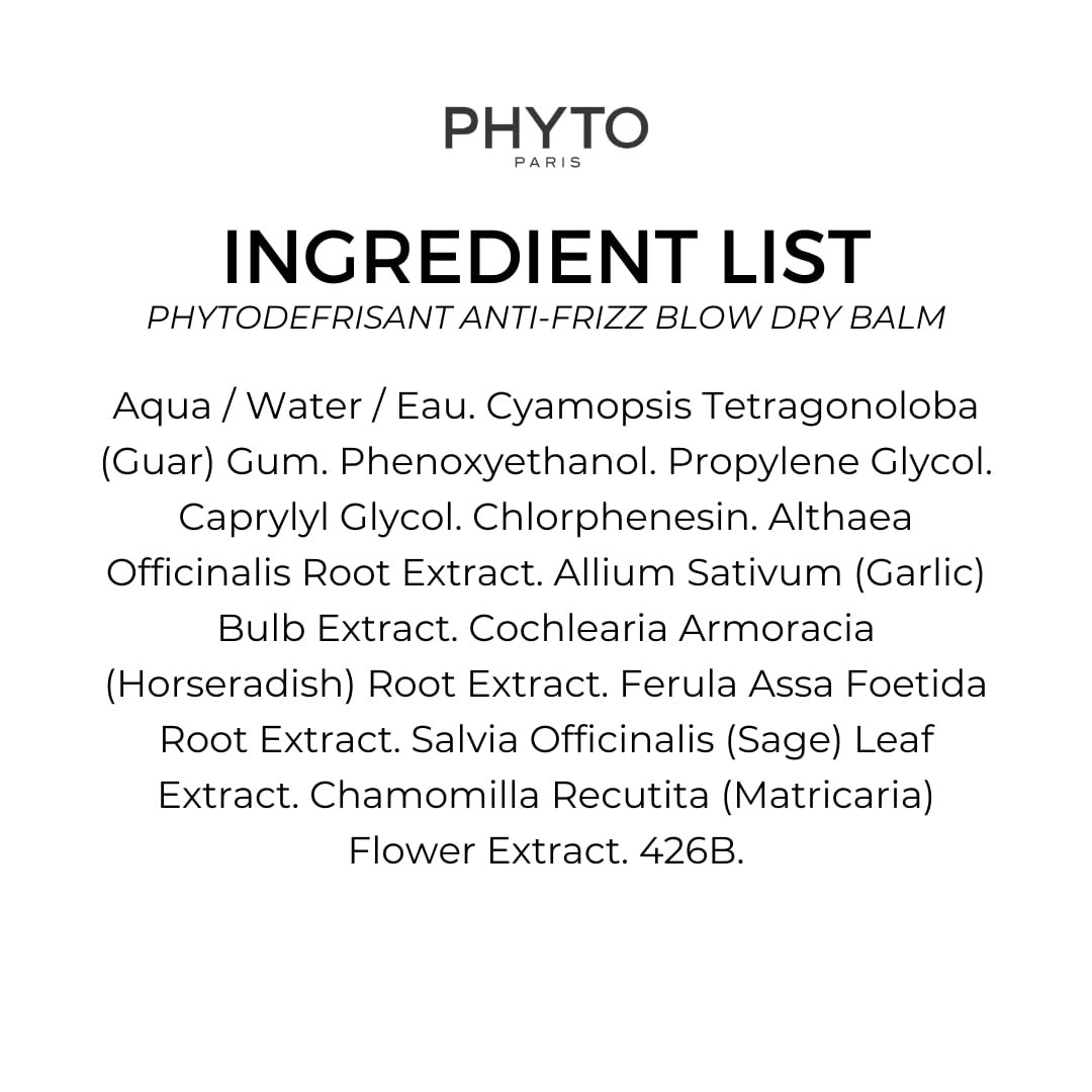 PHYTO Phytodefrisant hydration from botanicals for softer hair texture.