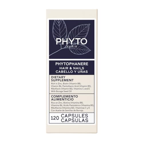 PHYTO Phytophanère bottle showing 120 capsules for a two‑month supply.