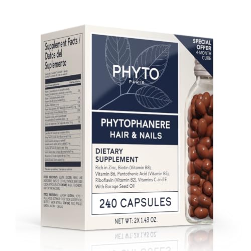 PHYTO Phytophanère daily-dose capsules illustrate a simple two-capsule routine.