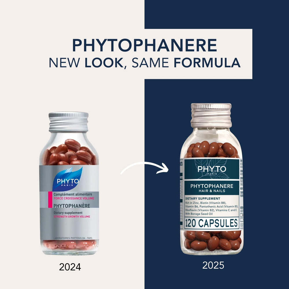 PHYTO Phytophanère full hair look demonstrates thicker appearance.