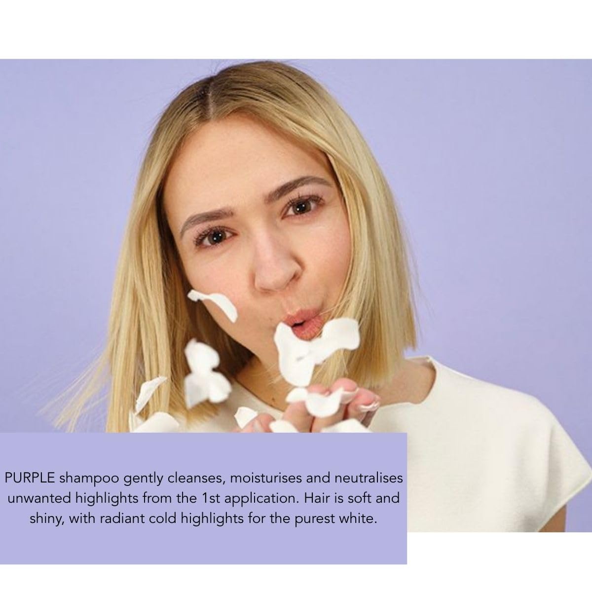 PHYTO Purple No Yellow shampoo lather boosts brightness while conditioning each strand