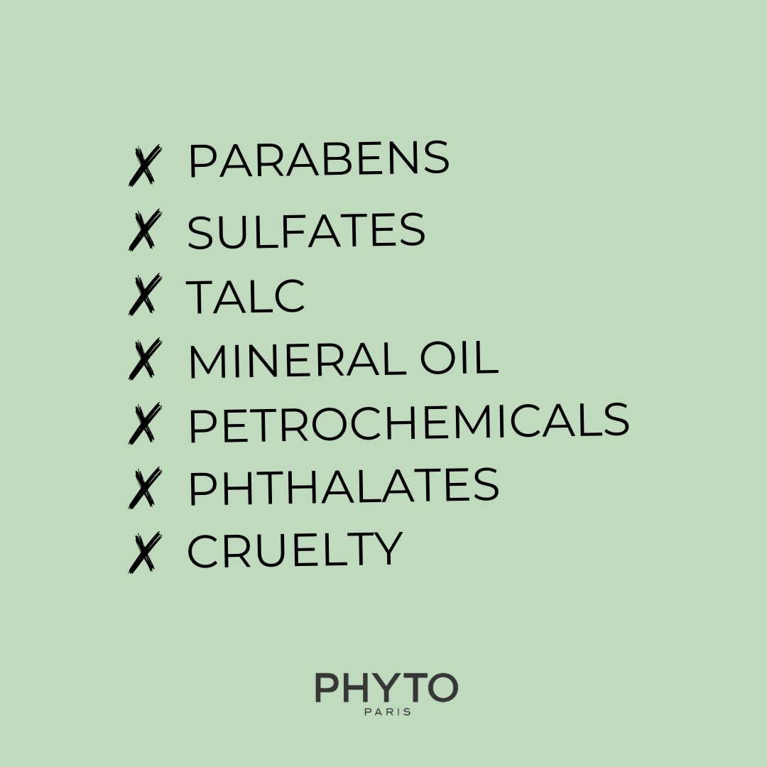 Phyto Volume Shampoo after-wash shows increased hair texture.