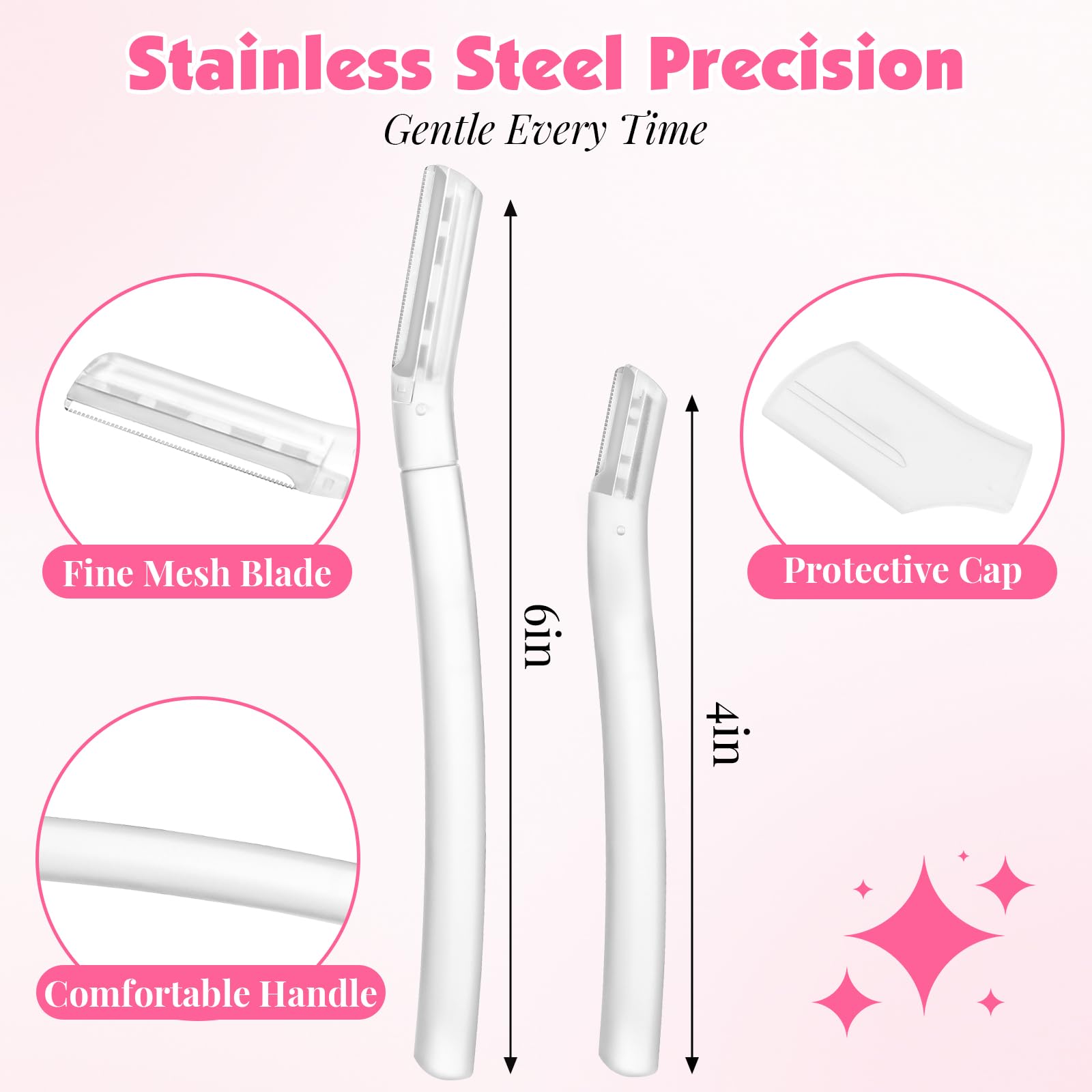 Phyyixs 32-pack dermaplane short brow blades for precise grooming