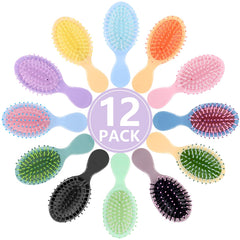 Phyyixs mini detangling brush in 12-color pack for travel.