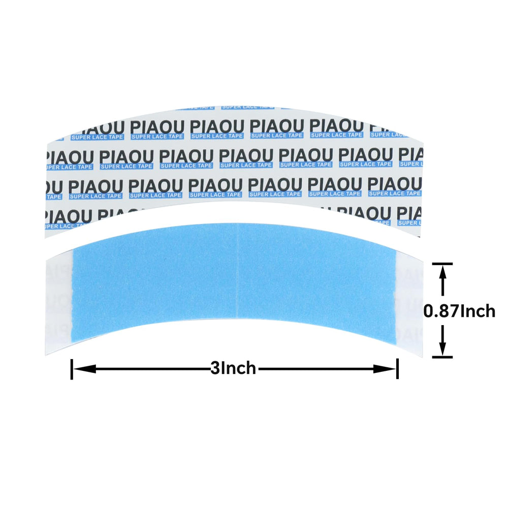 Piaou C-shape wig tape adheres securely to skin without irritation.