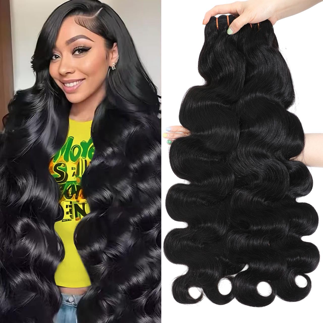 PIAPIA 16A raw body wave bundles packaging shows premium unprocessed hair