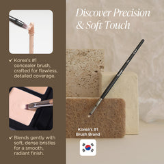Piccasso 712 Concealer Brush in action for precision tapping and controlled application.