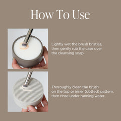 Creamy lather forms on brushes as Piccasso cleans