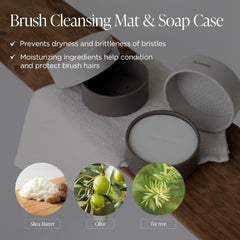 Texture of Piccasso solid cleanser ready to deep-clean brushes