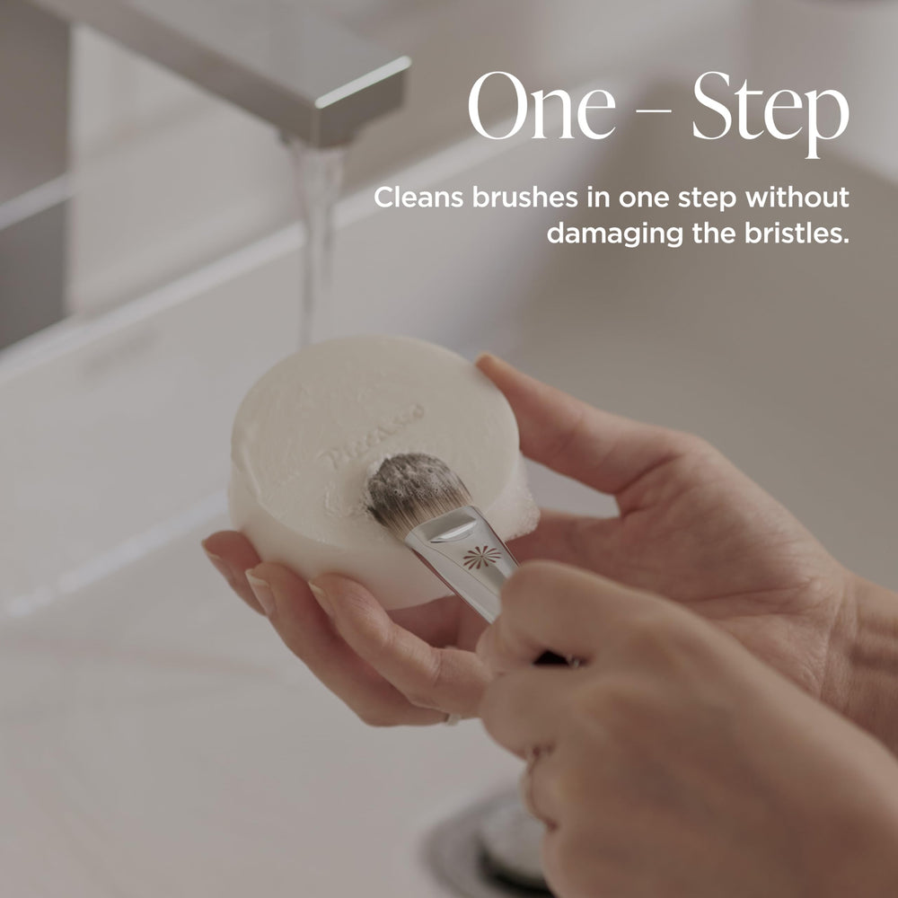 Piccasso solid cleaner cleans diverse brush types effectively