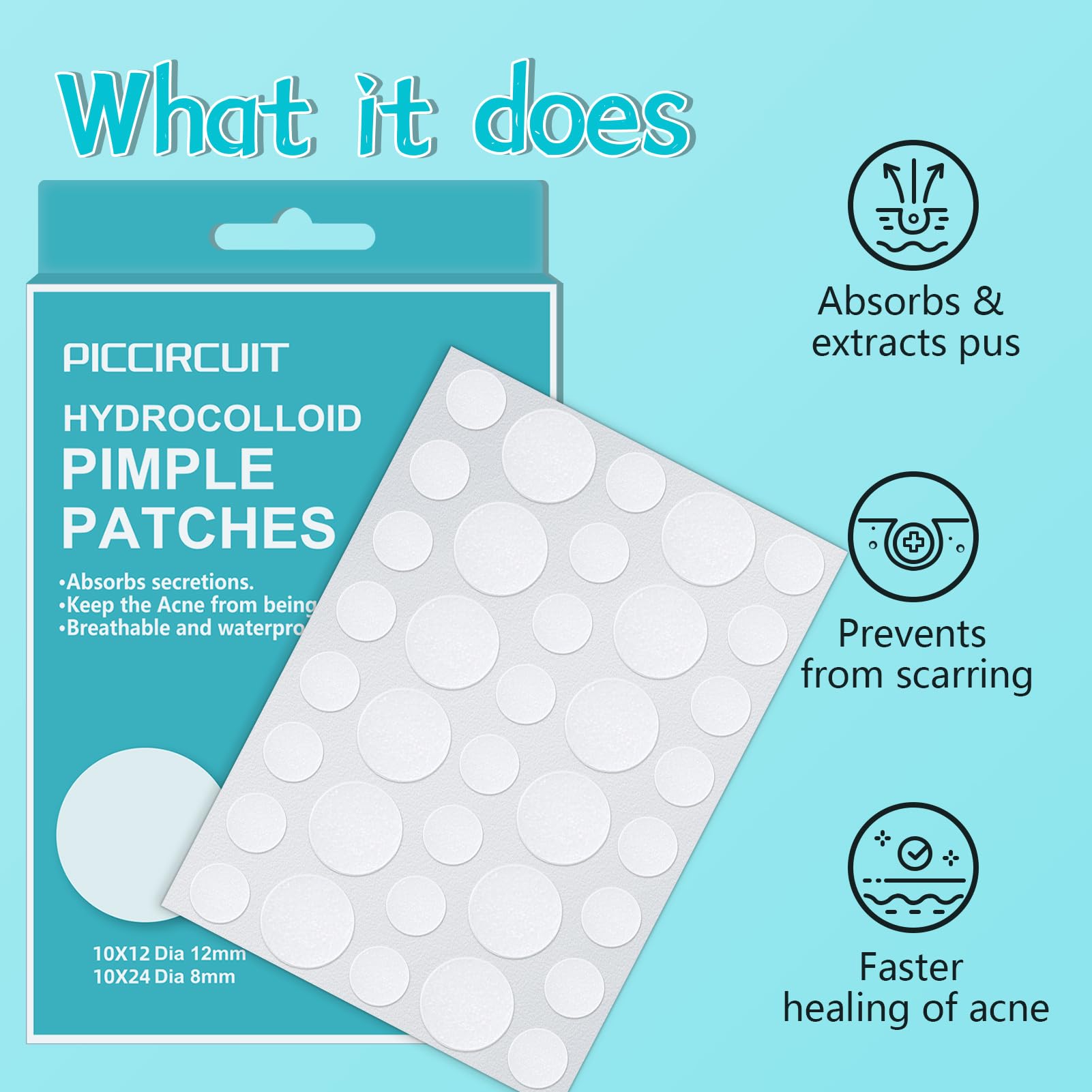 Diseño mate de PICcircuit, parche discreto que se integra con maquillaje