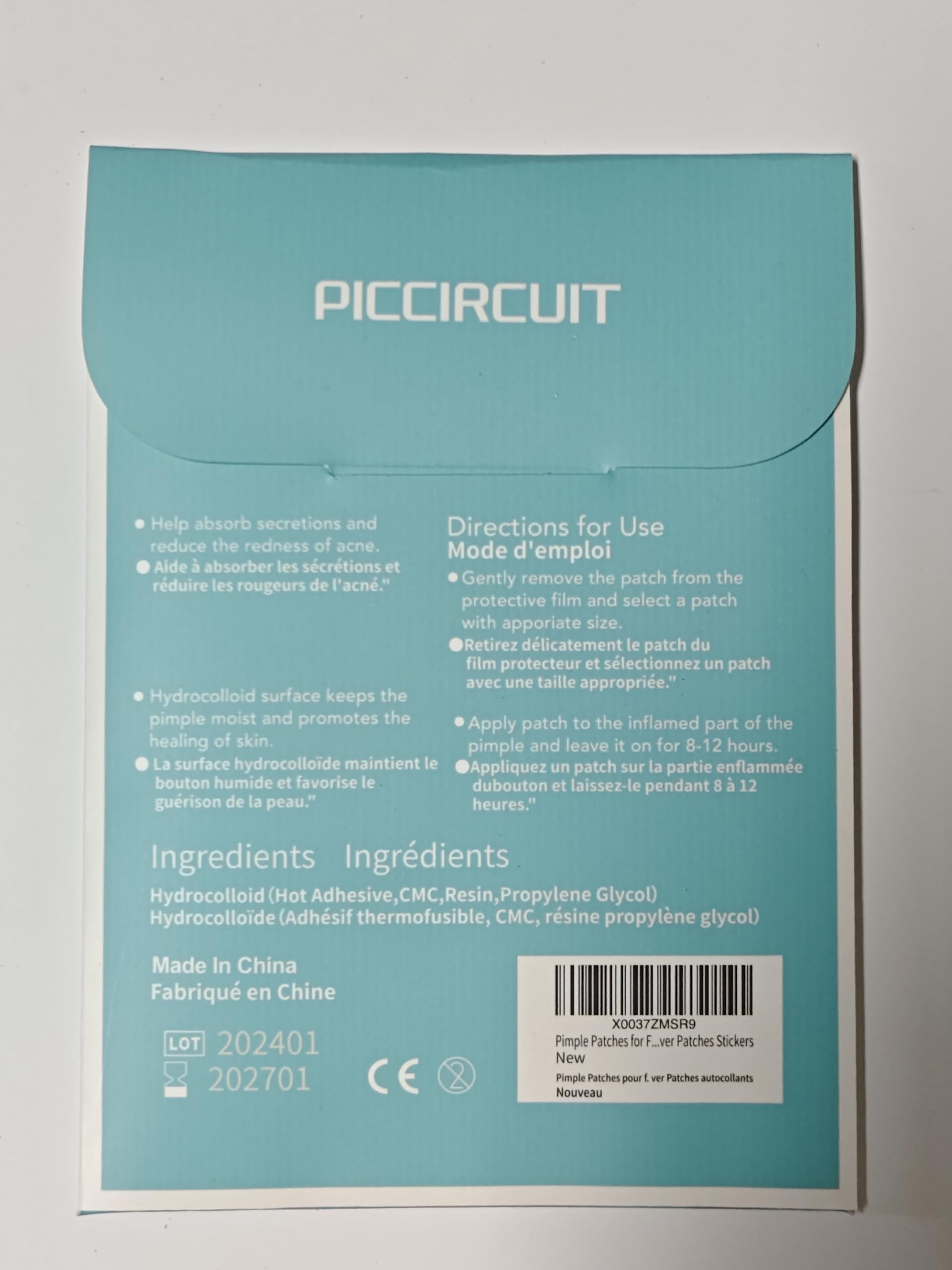 PICcircuit patch sizes 8mm and 12mm for targeted spots.