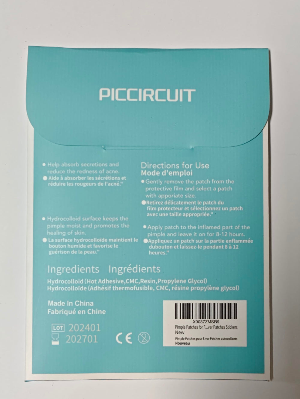 PICcircuit patch sizes 8mm and 12mm for targeted spots.