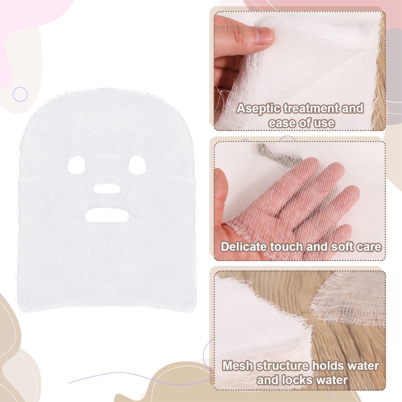 Picidae soft breathable gauze pads for gentle skincare routines.