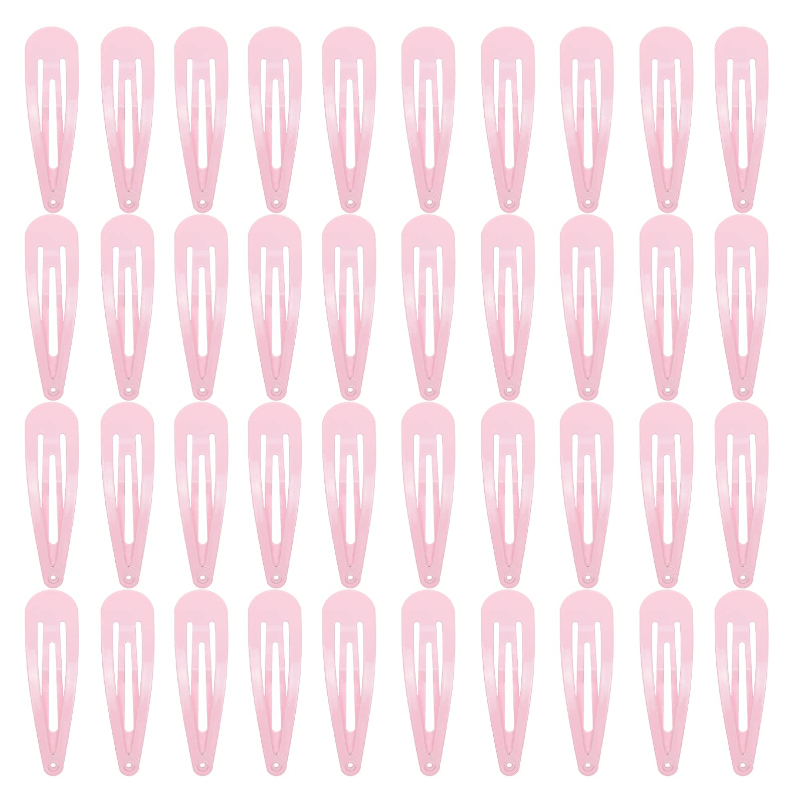 PIDOUDOU pink metal snap hair clip in 2-inch size for secure everyday styling.