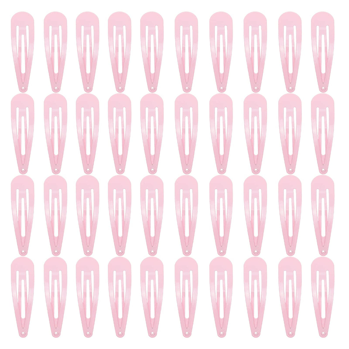 PIDOUDOU pink metal snap hair clip in 2-inch size for secure everyday styling.