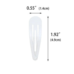 PIDOUDOU smooth-coated metal snap hair clips with 2-inch length for snag-free styling.