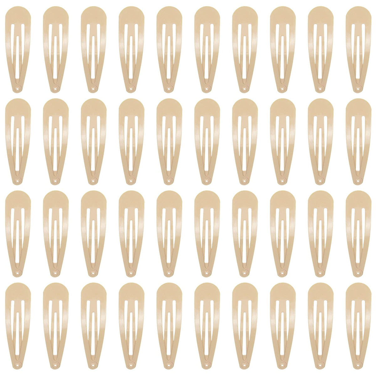 PIDOUDOU taupe metal snap hair clips for secure, simple styling.