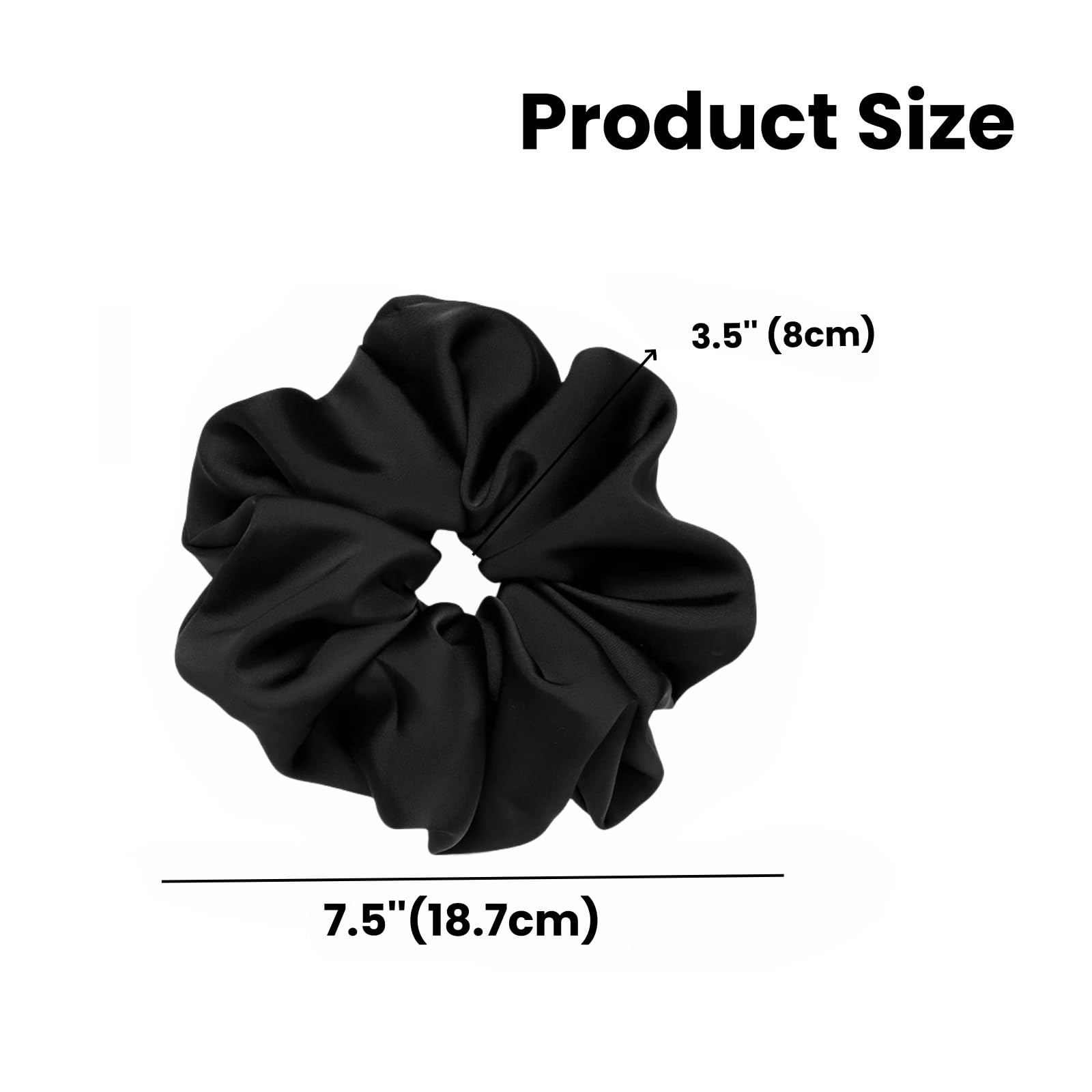 Coleta jumbo de satén para pelo grueso, PIDOUDOU, protege las fibras y reduce fricción.