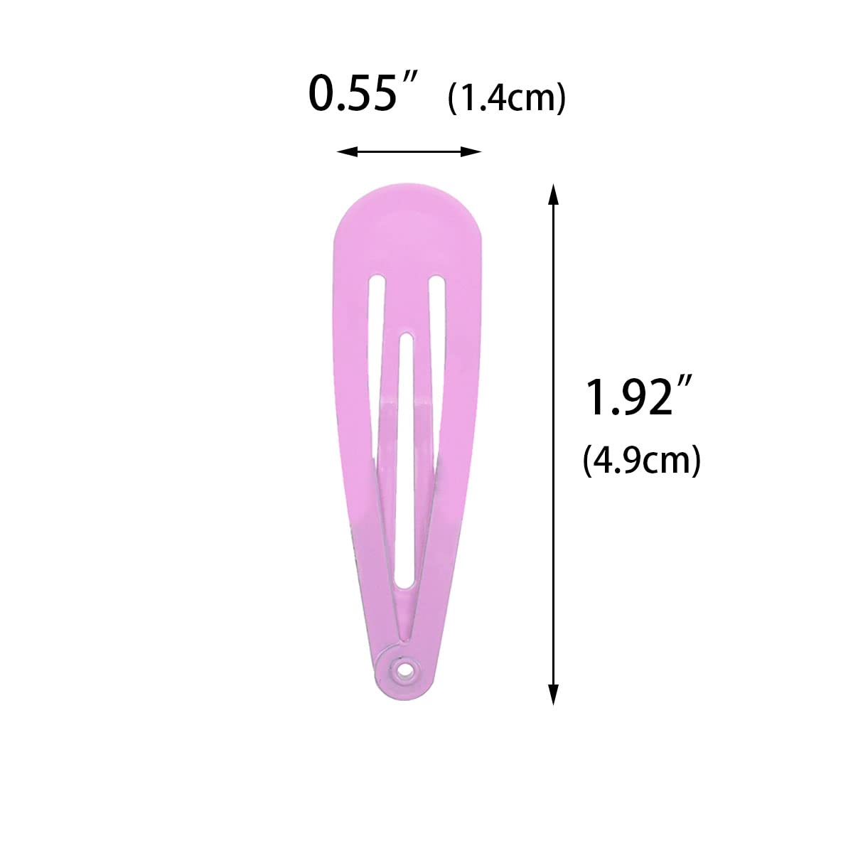 Pidoudou hot pink 2-inch barrettes in use securing side hair for everyday styling.