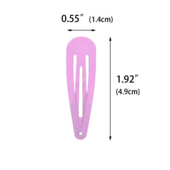 Pidoudou hot pink 2-inch barrettes in use securing side hair for everyday styling.