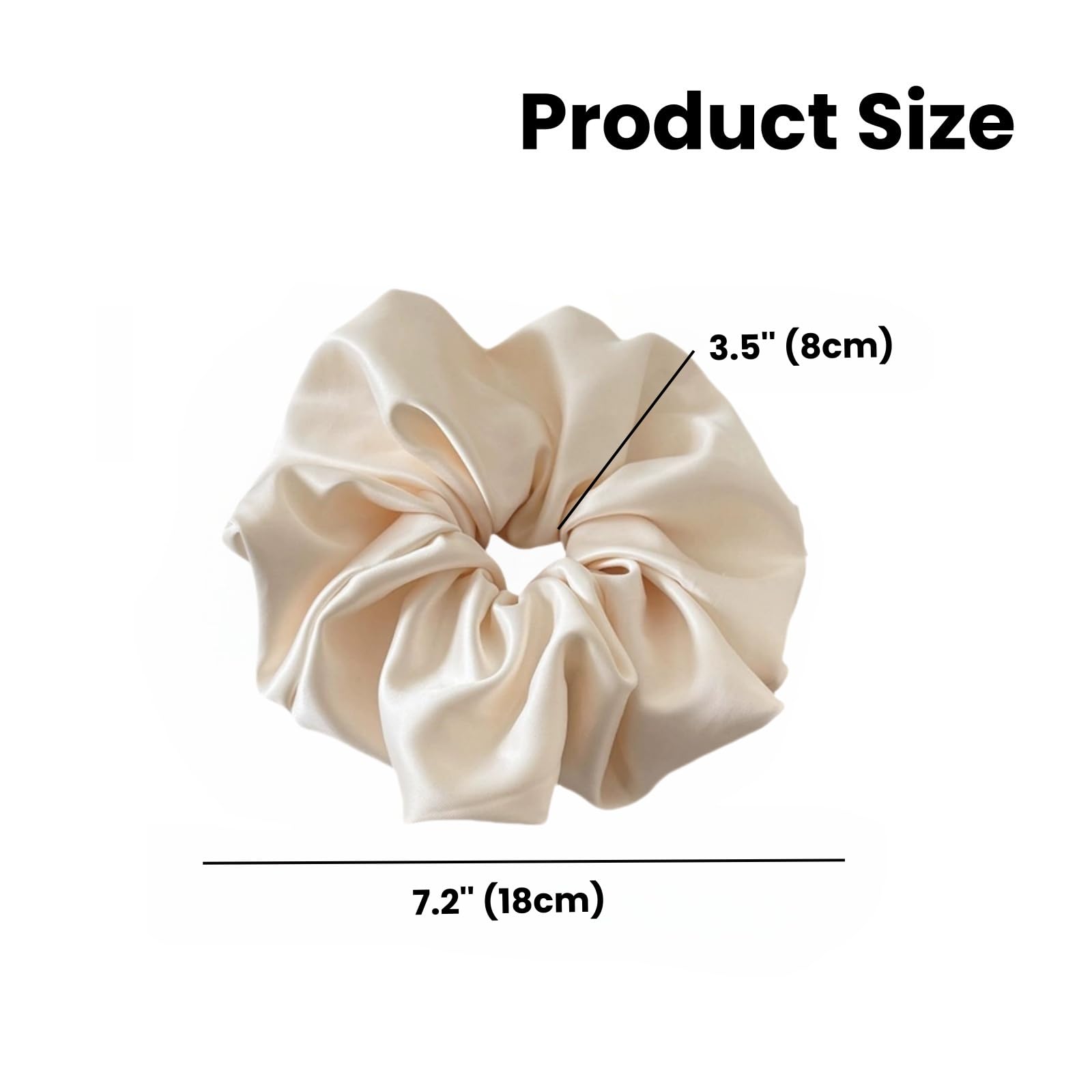 Close-up of soft satin fabric on PIDOUDOU scrunchie reduces friction