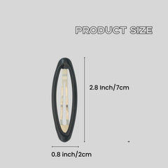 Pinza metálica de PIDOUDOU, pelo ovalado, negro, 2-8 pulgadas, resistente y fácil de usar.