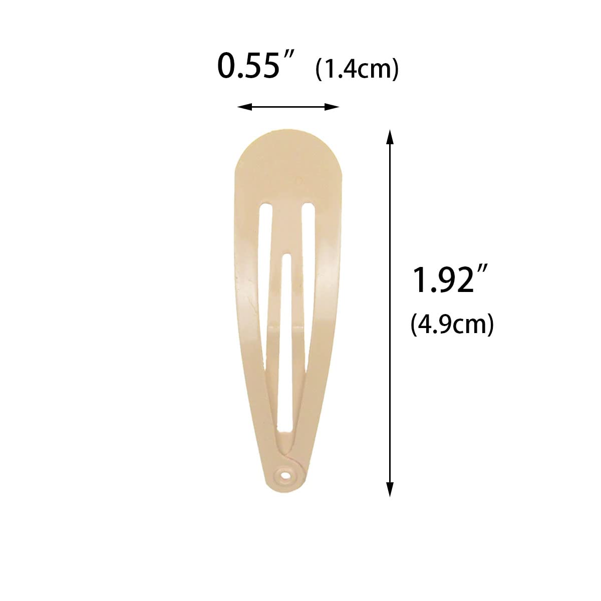 PIDOUDOU taupe 2-inch snap barrettes ideal for quick hair updos.