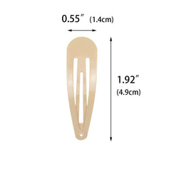 PIDOUDOU taupe 2-inch snap barrettes ideal for quick hair updos.