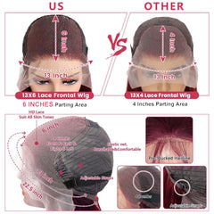 Pidrez pre-plucked baby hair lace front wig for easy parting and realistic edges.