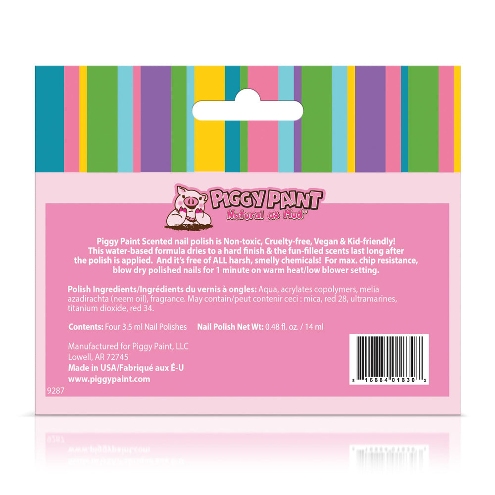 Piggy Paint mini bottles 0.12 oz each for easy, mess-free nail color