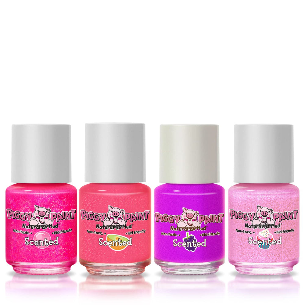 Piggy Paint Scented Lucky Lollipop kit back view with colorful packaging hints.